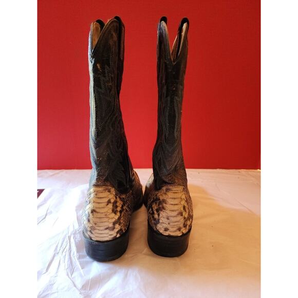 Vintage R R Navarro Snakeskin Cowboy Boots Western Men\'s 8 8.5 D main image 11